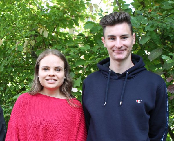 Sasha und Lukas, unsere "FSJler" im Schuljahr 2019/20.